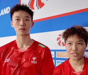 DB视讯官网全英羽毛球公开赛混双1/4决赛:蒋振邦/黄东萍2-1取胜,晋级四强