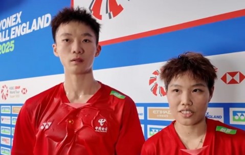 DB视讯官网全英羽毛球公开赛混双1/4决赛：蒋振邦/黄东萍2-1取胜，晋级四强